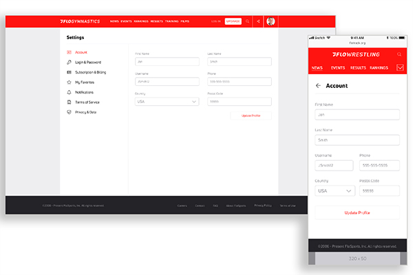 Profile and Settings